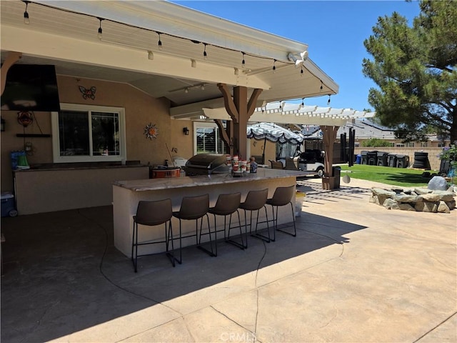 42036 Desert Sage Ave, Lancaster, CA 93536 - view of patio with a pergola and a grill