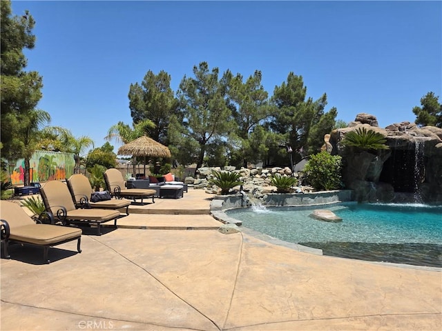 42036 Desert Sage Ave, Lancaster, CA 93536 - swimming pool featuring a patio area