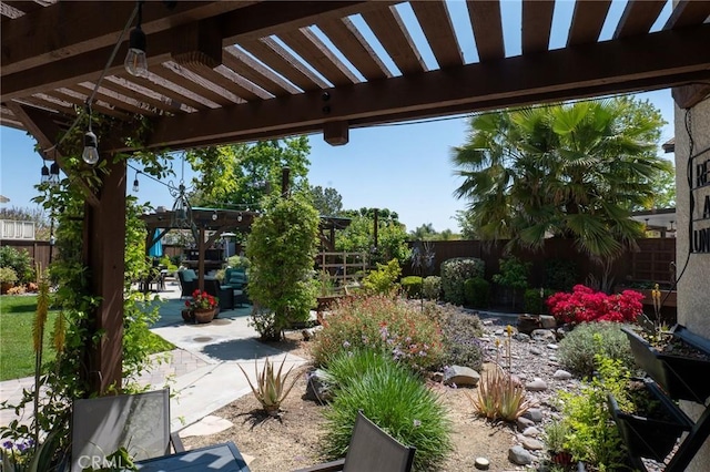 8340 Rosemary Dr, Riverside, CA 92508 - fenced backyard featuring a patio area and a pergola