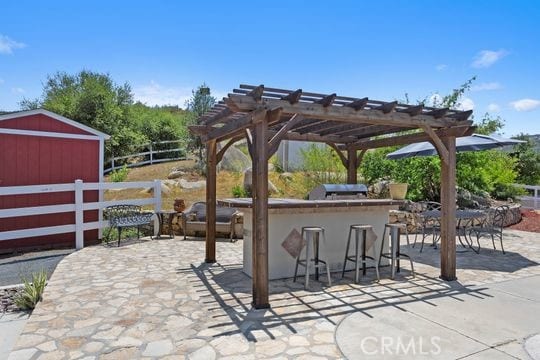 41350 Calle Bandido, Murrieta, CA 92562 - view of patio with a pergola