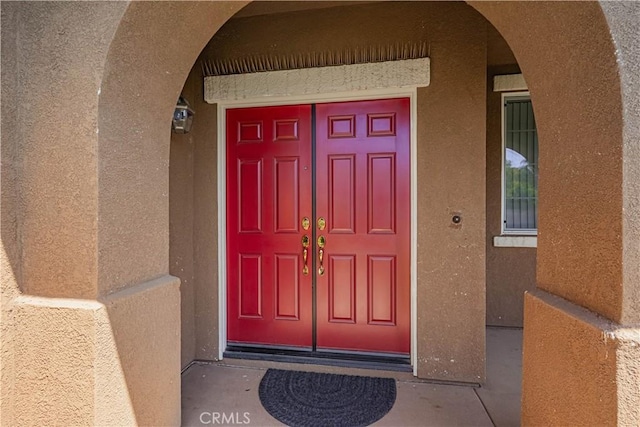 35602 Driftwood St, Winchester, CA 92596 - property entrance with stucco siding