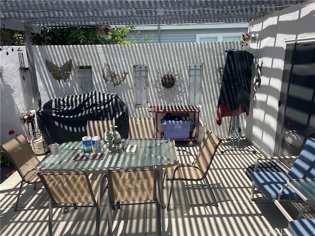 927 W 6th St, San Pedro, CA 90731 - wooden terrace featuring outdoor dining space