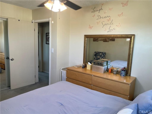927 W 6th St, San Pedro, CA 90731 - bedroom featuring a ceiling fan and a textured ceiling