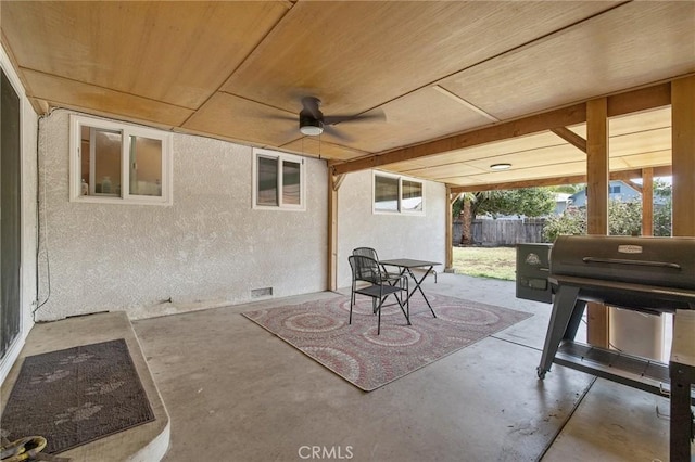 1505 Cypress Ln, Lemoore, CA 93245 - view of patio featuring ceiling fan