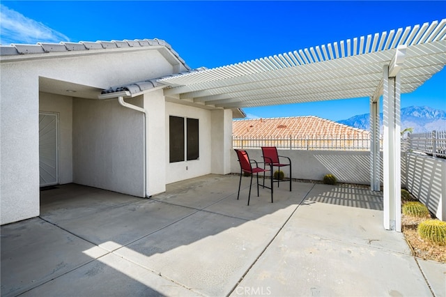 9552 Palm Dr, Desert Hot Springs, CA 92240 - view of patio with a mountain view