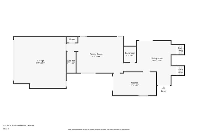 537 3rd St, Manhattan Beach, CA 90266 - view of room layout
