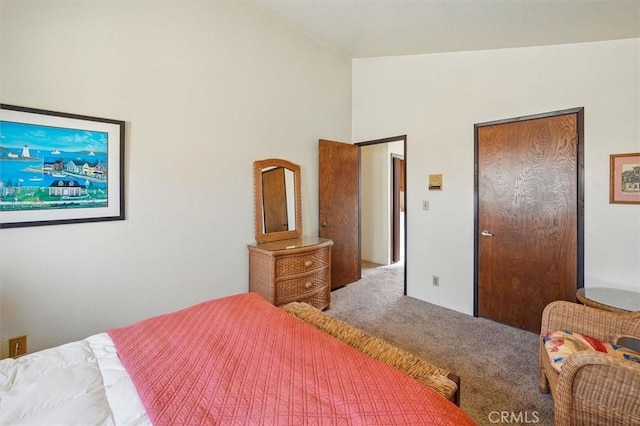 537 3rd St, Manhattan Beach, CA 90266 - carpeted bedroom featuring high vaulted ceiling