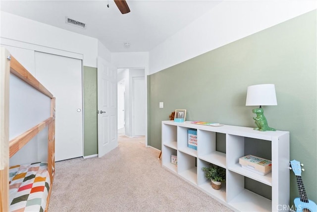 5847 E Rocking Horse Way Unit 21, Orange, CA 92869 - playroom with carpet floors and a ceiling fan
