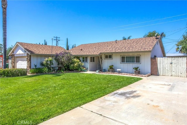 1210 3rd St, Calimesa, CA 92320 - ranch-style house with an attached garage and a shingled roof