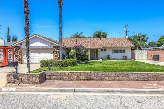 1210 3rd St, Calimesa, CA 92320 - single story home with an attached garage, concrete driveway, and a shingled roof