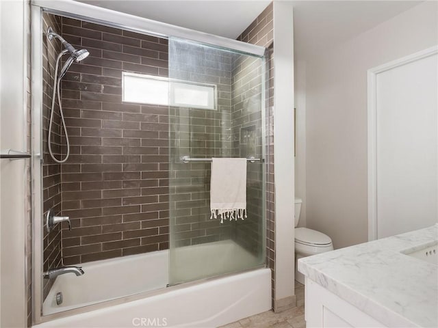 517 California, El Segundo, CA 90245 - full bath with vanity, enclosed tub / shower combo, and toilet