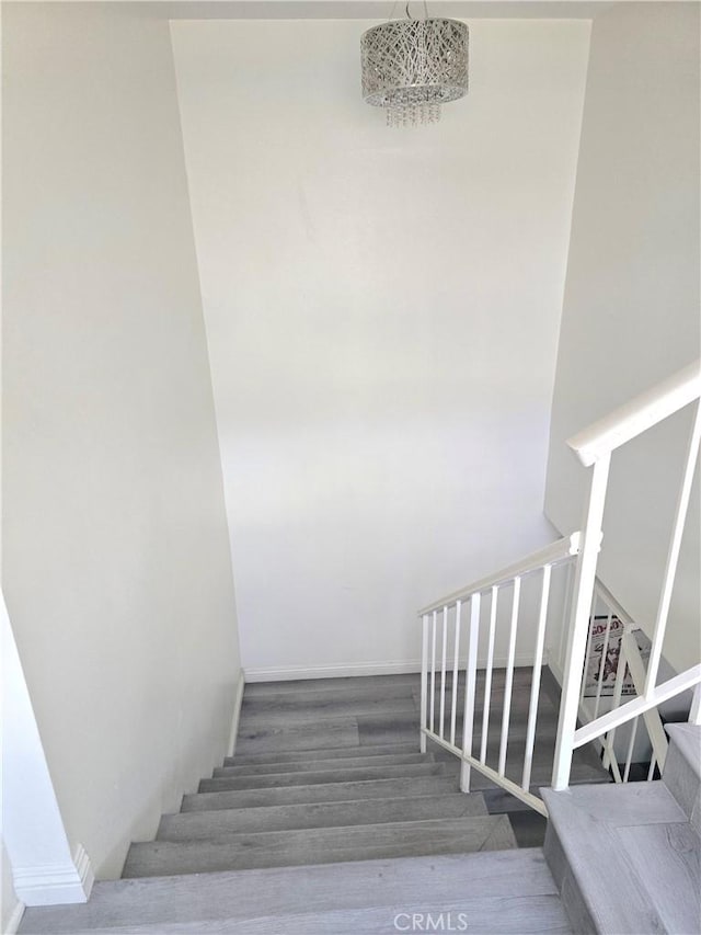 9738 Walker St Unit 1, Cypress, CA 90630 - stairway with wood finished floors and baseboards