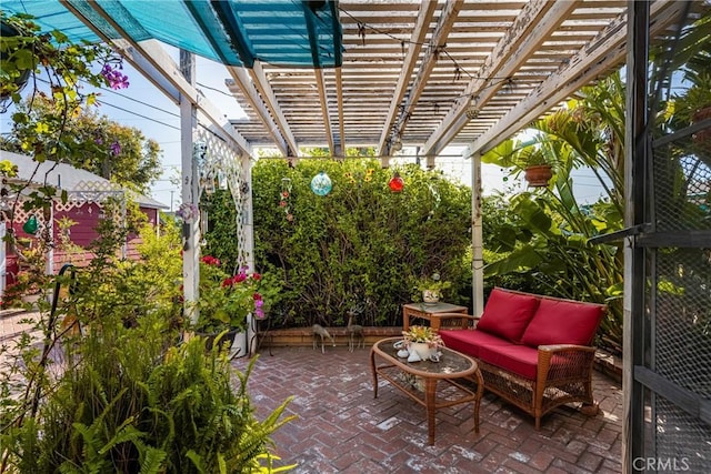 950 N Laurel Dr, Orange, CA 92867 - view of patio / terrace featuring a pergola and an outdoor hangout area