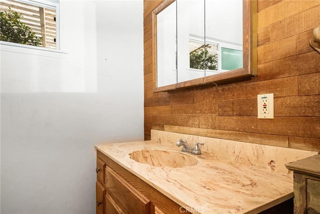 950 N Laurel Dr, Orange, CA 92867 - bathroom featuring vanity and tasteful backsplash