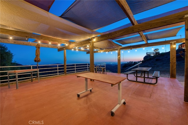 50806 Bramble Ln, Squaw Valley, CA 93675 - view of patio terrace at dusk