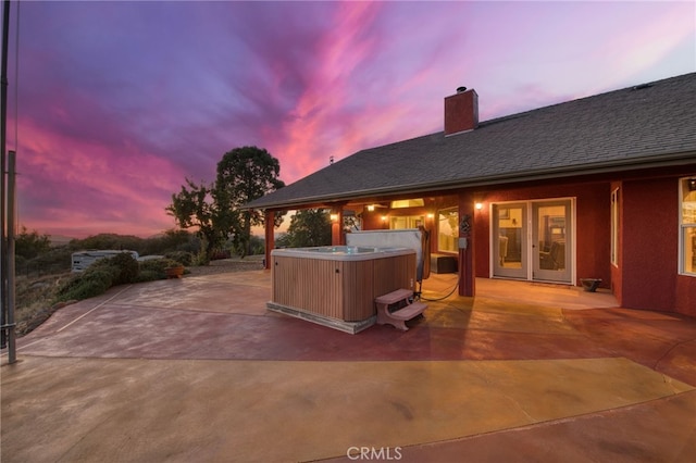 50806 Bramble Ln, Squaw Valley, CA 93675 - view of patio featuring a hot tub