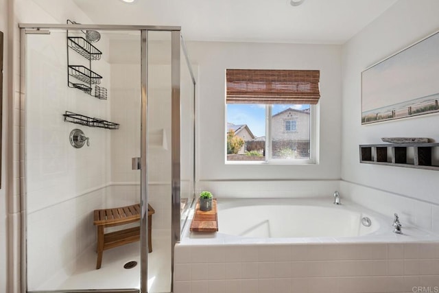 25444 Red Hawk Rd, Corona, CA 92883 - bathroom with a garden tub and a stall shower