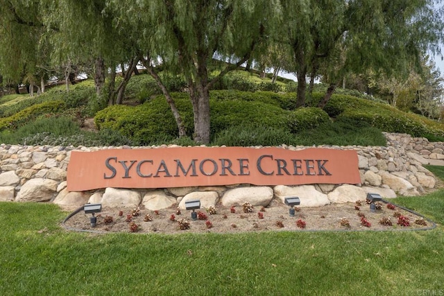 25444 Red Hawk Rd, Corona, CA 92883 - community / neighborhood sign with a lawn