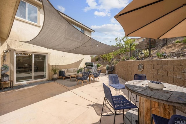 25444 Red Hawk Rd, Corona, CA 92883 - view of patio featuring outdoor lounge area