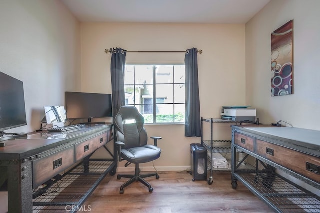 39723 Columbia Union Dr Unit A, Murrieta, CA 92563 - office area with wood finished floors and baseboards