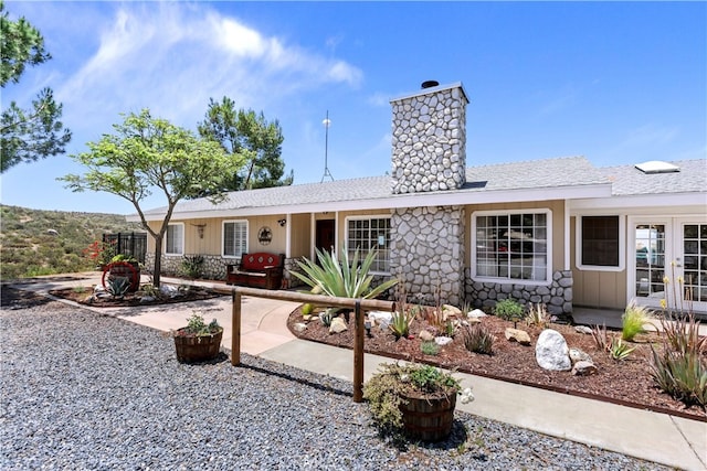 40125 Scanlon Rd, Temecula, CA 92592 - ranch-style home featuring a chimney and a shingled roof