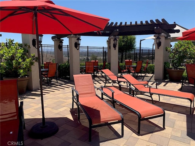 28626 Stonegate Ct, Valencia, CA 91354 - view of patio / terrace featuring a pergola