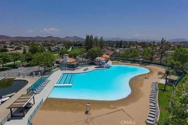 29870 Corte Cruzada, Menifee, CA 92584 - community pool with a mountain view
