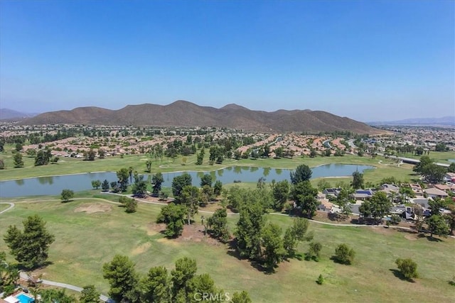 29870 Corte Cruzada, Menifee, CA 92584 - aerial perspective of suburban area with a water and mountain view and a golf club