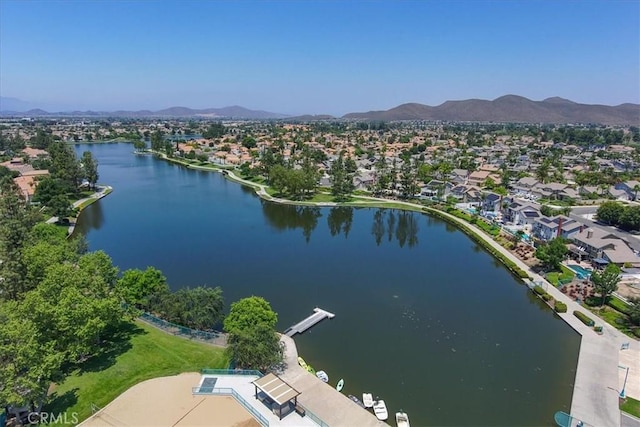 29870 Corte Cruzada, Menifee, CA 92584 - aerial view of residential area with a water and mountain view