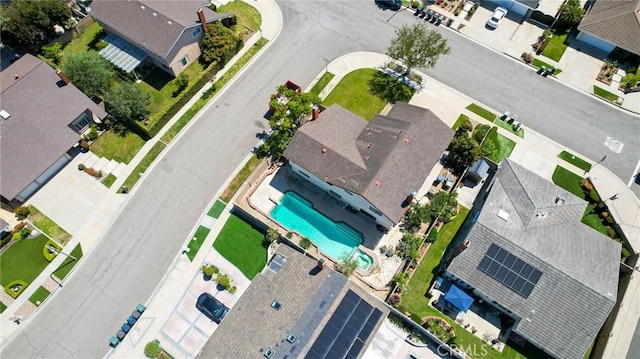 18471 Santa Isadora St, Fountain Valley, CA 92708 - aerial perspective of suburban area featuring a pool area