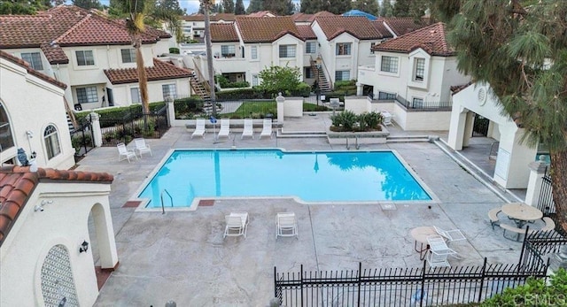 742 Eastshore, Chula Vista, CA 91913 - community pool featuring a patio, a residential view, and stairway