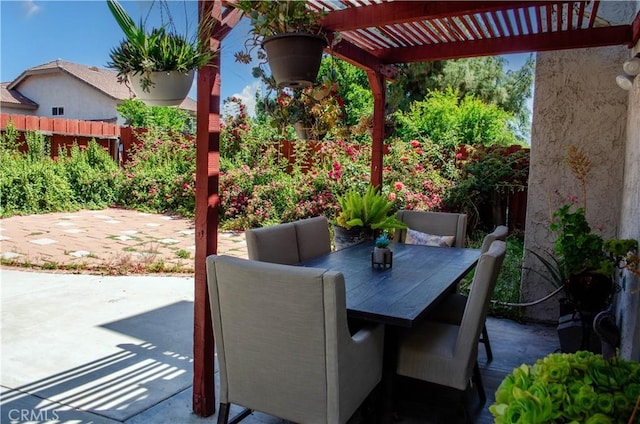 28948 Marilyn Dr, Canyon Country, CA 91387 - view of patio featuring a pergola and outdoor dining space
