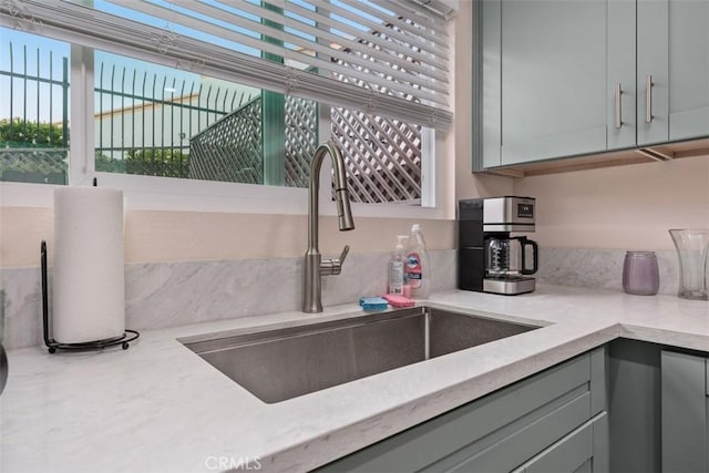 3404 Los Mochis Way, Oceanside, CA 92056 - kitchen featuring gray cabinetry and a sink