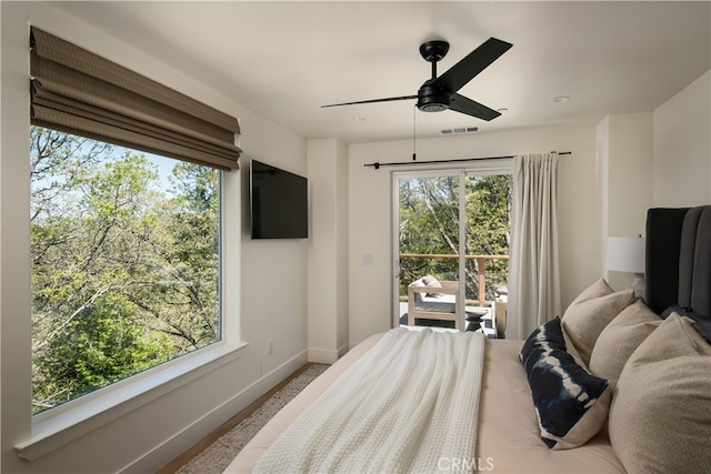 357 Mittry Ln, Lake Arrowhead, CA 92352 - bedroom featuring baseboards and ceiling fan