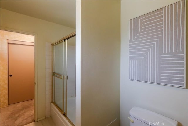 949 W Imperial Blvd Unit 14C, La Habra, CA 90631 - bathroom with toilet and combined bath / shower with glass door