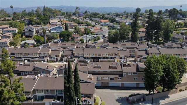 949 W Imperial Blvd Unit 14C, La Habra, CA 90631 - aerial view of property's location with nearby suburban area and a mountain backdrop