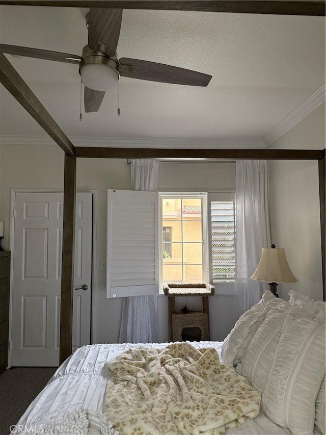 41410 Juniper St Unit 2012, Murrieta, CA 92562 - bedroom with crown molding and a ceiling fan
