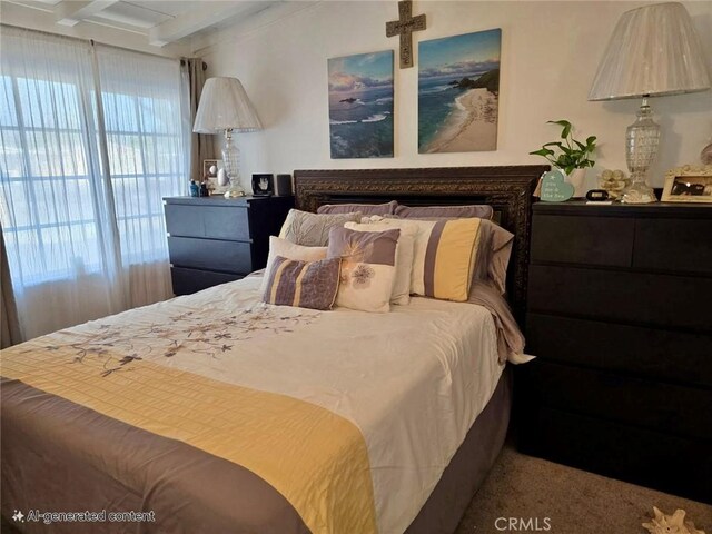 1707 Alta St, Redlands, CA 92374 - bedroom featuring beam ceiling
