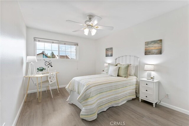 25421 Mina Ct, Lake Forest, CA 92630 - bedroom with wood finished floors, baseboards, and ceiling fan