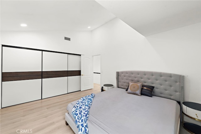 597 Rancheria Rd, Diamond Bar, CA 91765 - bedroom with lofted ceiling, wood finished floors, and recessed lighting
