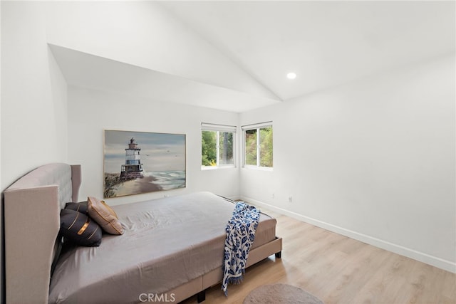 597 Rancheria Rd, Diamond Bar, CA 91765 - bedroom with wood finished floors, lofted ceiling, baseboards, and recessed lighting