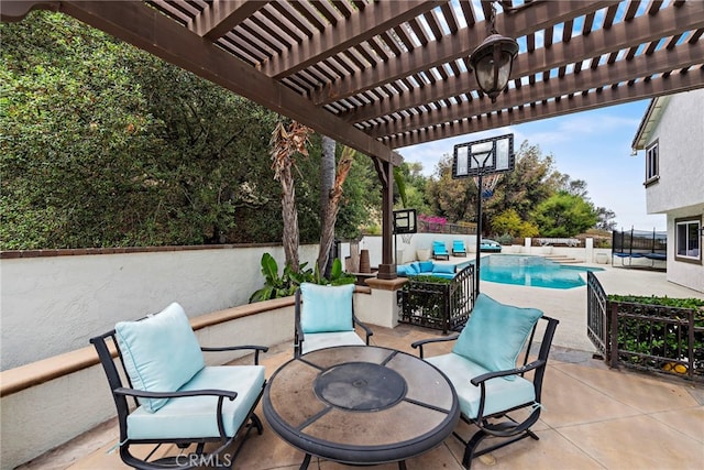 597 Rancheria Rd, Diamond Bar, CA 91765 - view of patio featuring a pergola