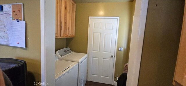 16701 Chatsworth St, Granada Hills, CA 91344 - washroom with cabinet space and separate washer and dryer