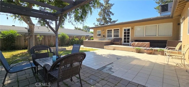 16701 Chatsworth St, Granada Hills, CA 91344 - view of patio with a pergola and outdoor dining space