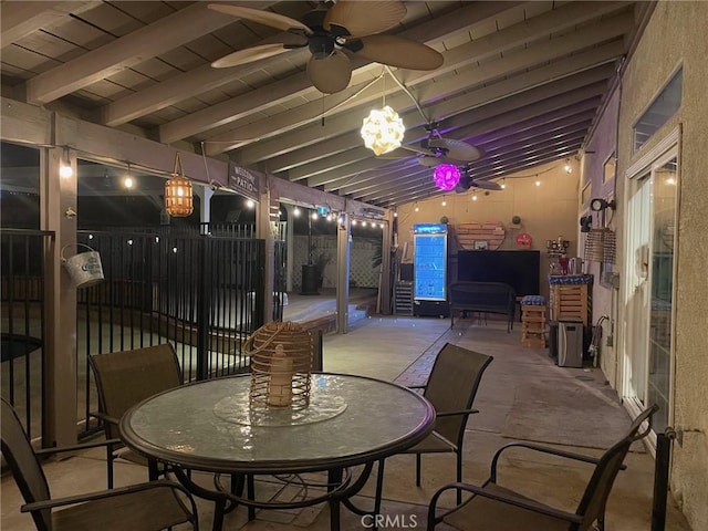 12413 Redrock Rd, Victorville, CA 92392 - view of patio / terrace with a ceiling fan