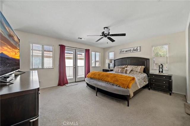 37814 Veranda Way, Murrieta, CA 92563 - bedroom with access to exterior, multiple windows, baseboards, and light carpet