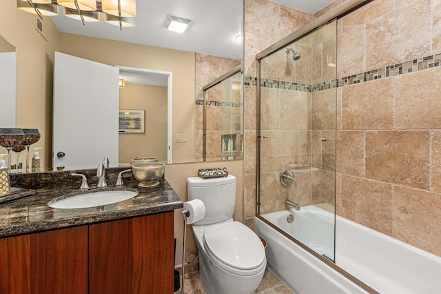 4243 Corte De La Siena, San Diego, CA 92130 - full bath featuring vanity, toilet, and shower / bath combination with glass door