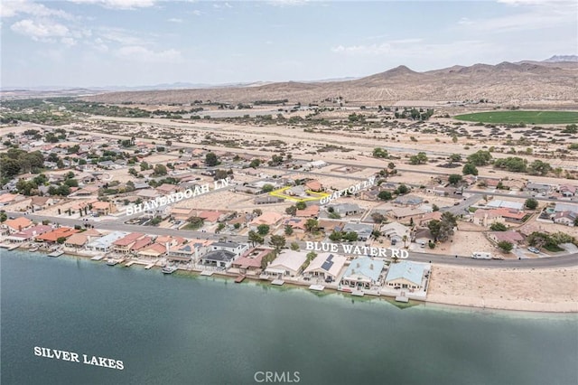 14752 Grafton Ln, Helendale, CA 92342 - aerial perspective of suburban area featuring a water and mountain view