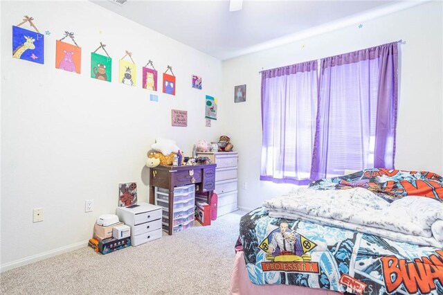 14752 Grafton Ln, Helendale, CA 92342 - bedroom with carpet, baseboards, and ceiling fan