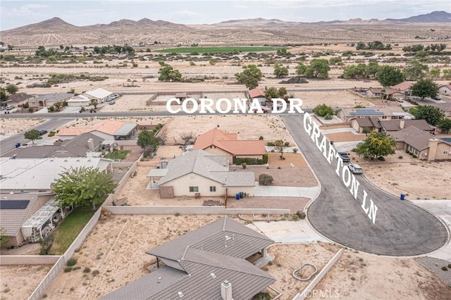 14752 Grafton Ln, Helendale, CA 92342 - bird's eye view of a mountain backdrop and a desert landscape